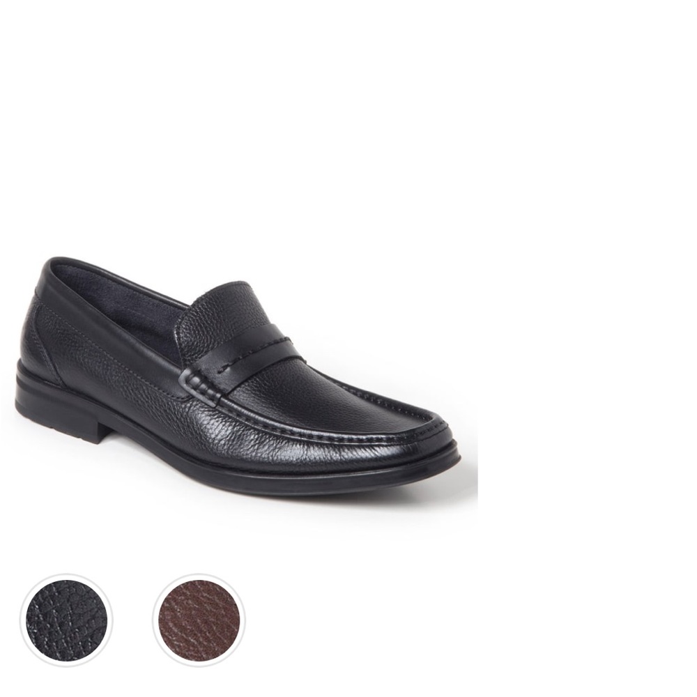 Men’s black penny loafers